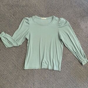 Marine Layer Lexi rib puff sleeve top